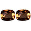 4.68 ct (2pcs) MATCHING PAIR Cushion(9.09 x 7.08 mm) Cinnamon Orange Topaz