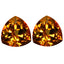 4.85 ct (2pcs) MATCHING PAIR Trillion (8.21 x 8.28 mm) Sun Lantern Topaz