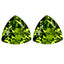 2.86 ct(2pcs)MATCHING PAIR Triangle (7.06 x 7.10 mm) Natural Green Peridot