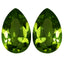 2.56 ct(2pcs)MATCHING PAIR Pear(8.88 x 5.84 mm) Natural Green Peridot