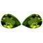 2.49 ct(2pcs)MATCHING PAIR Pear(9.04 x 6.03 mm) NaturalGreen Peridot