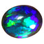 2.16 ct Oval Cabochon(12.07 x 9.94 mm) Flashing Black Opal Gemstone