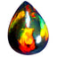 6.10 ct Pear Cabochon (16.08 x 12.12 mm) Ethiopian Flashing Black Opal