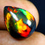 6.10 ct Pear Cabochon (16.08 x 12.12 mm) Ethiopian Flashing Black Opal