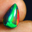 1.92 ct Pear Cabochon (12.03 x 7.96 mm) Ethiopian Flashing Black Opal