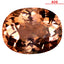 6.95 ct AIG Certified Oval (13.34 x 10.44 mm) Un-Heated Orange Tourmaline