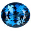 13.60 ct Oval (15.41 x 13.30 mm) Heated Brazil London Blue Topaz