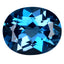 4.08 ct Oval (11.05 x 9.07 mm) Heated Brazil London Blue Topaz Gemstone
