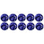 2.19 ct (10pcs) Round (3.82 x 3.81 mm) Natural Purplish Blue Tanzanite