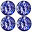 1.62 ct (4pcs) Round (4.54 x 4.50 mm) Purplish Blue Tanzanite Gemstone