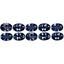 4.68 ct (10pcs) Oval (5.87 x 3.92 mm) Natural Bluish Violet Tanzanite