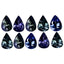 3.35 ct(10pcs) Best Pear (5.77 x 3.92 mm) Bluish Violet Natural Tanzanite