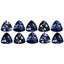 4.01 ct(10pcs) Excellent Trillion (5.01 x 4.94 mm) Bluish Violet Tanzanite