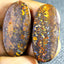 43.69 ct RARE (2pcs) MATCHING PAIR Cabochon (31.17 x 14.63mm) Boulder Opal