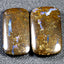 106.14 ct (2pcs) MATCHING PAIR Cabochon (36.09 x 19.37mm) Boulder Opal