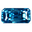 6.94 ct Shimmering Octagon Cut (11.24 x 5.86 mm) Cambodian Blue Zircon Gemstone