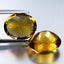 7.52 ct(2pcs) PAIR Oval(11.03 x 8.98 mm) Natural Golden Yellow Citrine