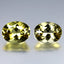 3.40 ct (2pcs) PAIR Oval (9.10 x 7.08 mm) Natural Yellow Heliodor Beryl