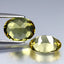 3.51 ct (2pcs) PAIR Oval (9.00 x 7.00 mm) Natural Yellow Heliodor Beryl