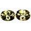 3.47 ct (2pcs) PAIR Oval (9.15 x 7.17 mm) Natural Yellow Heliodor Beryl