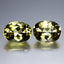 3.78 ct (2pcs) PAIR Oval (9.18 x 6.97 mm) Natural Yellow Heliodor Beryl