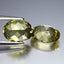3.78 ct (2pcs) PAIR Oval (9.18 x 6.97 mm) Natural Yellow Heliodor Beryl