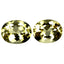 4.39 ct(2pcs) PAIR Oval (10.12 x 8.10 mm) Natural Yellow Heliodor Beryl