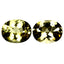 4.84 ct(2pcs) PAIR Oval (10.15 x 8.02 mm) Natural Yellow Heliodor Beryl