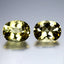 4.97 ct(2pcs) PAIR Oval (10.20 x 8.00 mm) Natural Yellow Heliodor Beryl