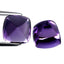 7.26 ct (2pcs) MATCHING PAIR Sugarloaf (8.63 x 8.52 mm) Purple Amethyst