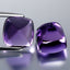 7.26 ct (2pcs) MATCHING PAIR Sugarloaf (8.63 x 8.52 mm) Purple Amethyst