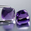 7.00 ct (2pcs) MATCHING PAIR Sugarloaf Shape (8.48 x 8.17 mm) Purple Amethyst