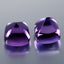 7.26 ct (2pcs) MATCHING PAIR Sugarloaf (8.63 x 8.52 mm) Purple Amethyst