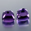 7.00 ct (2pcs) MATCHING PAIR Sugarloaf Shape (8.48 x 8.17 mm) Purple Amethyst