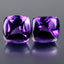 7.26 ct (2pcs) MATCHING PAIR Sugarloaf (8.63 x 8.52 mm) Purple Amethyst