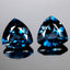 11.30 ct (2pcs) MATCHING PAIR Trillion (11.11 x 11.06 mm) London Blue Topaz