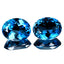 8.42 ct (2pcs) MATCHING PAIR Oval (10.87 x 8.65 mm) London Blue Topaz