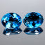 8.42 ct (2pcs) MATCHING PAIR Oval (10.87 x 8.65 mm) London Blue Topaz