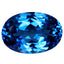51.53 ct Excellent Oval (25.78 x 17.82 mm) Brazil Swiss Blue Topaz Gemstone