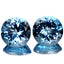 16.71 ct (2pcs) MATCHING PAIR Round Cut (12.18 x 12.15 mm) Swiss Blue Topaz