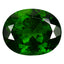 3.78 ct Flashing Oval Cut (10.97 x 8.93 mm) (Un-Heated) Green Chrome Diopside