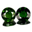 3.97 ct (2pcs) MATCHING PAIR Round (7.92 x 7.90 mm) Green Chrome Diopside