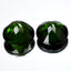 3.97 ct (2pcs) MATCHING PAIR Round (7.92 x 7.90 mm) Green Chrome Diopside