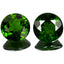 3.95 ct (2pcs) MATCHING PAIR Round (7.95 x 7.91 mm) Green Chrome Diopside