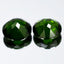 3.95 ct (2pcs) MATCHING PAIR Round (7.95 x 7.91 mm) Green Chrome Diopside