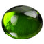 5.03 ct Fair Oval Cabochon Cut (11.14 x 9.07 mm) Un-Heated Green Chrome Diopside