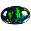 7.11 ct First-class Oval Cabochon(20.03 x 12.68 mm)Flashing Black Opal Gemstone