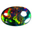 6.96 ct Oval Cabochon(17.82 x 12.06 mm)Ethiopian 360 Degree Flashing Black Opal