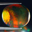 6.94 ct Fair Oval Cabochon(16.12 x 13.43 mm)Ethiopian Flashing Black Opal Stone