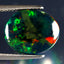 5.30 ct Impressive Oval Cabochon(13.52 x 11.04 mm)Ethiopian Flashing Black Opal